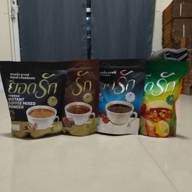 ( 1 ห่อ ) กาแฟยอดรัก กาแฟดำยอดรัก โกโก้ยอดรัก คลอลาเจนยอดรัก แพคเกจใหม่ **มีโค้ดส่วนลดในไลฟ์** YODRAK COFFEE