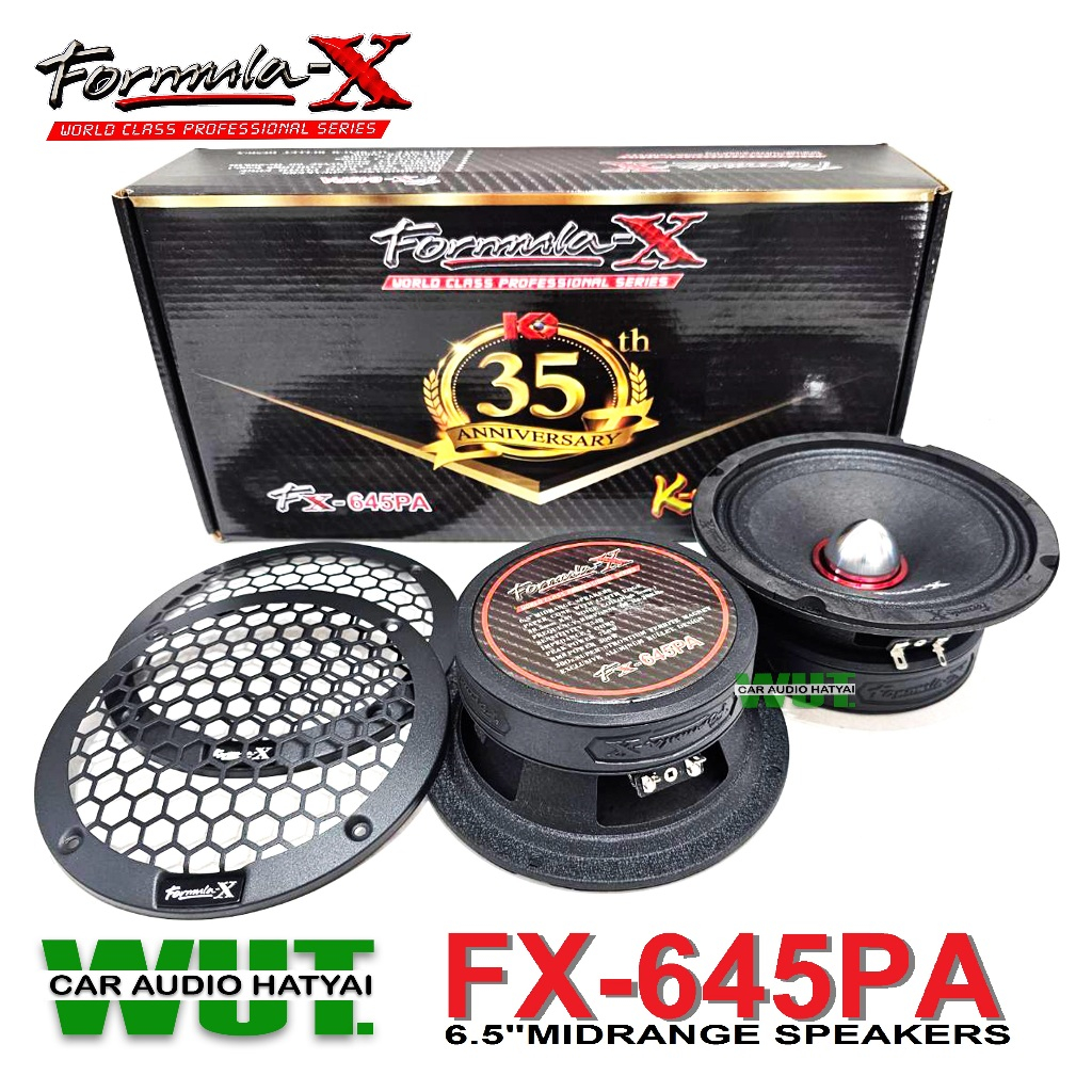 FORMULA-X ลำโพงเสียงกลาง 6.5นิ้ว เฟสปลั๊ก กำลังขับ 750W/วัตต์ (300W RMS) วอยซ์ 38.5mm. FORMULA-X รุ่น FX-645PA =1 คู่