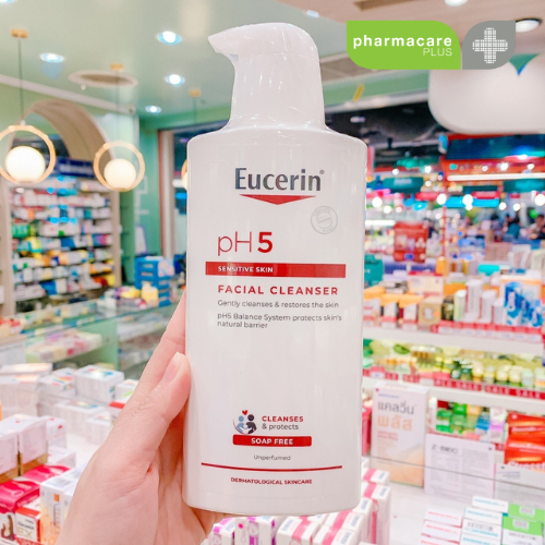 Eucerin PH5 Sensitive Skin Facial Cleanser 400 ml เจลล้างหน้าสูตรอ่อนโยน สำหรับผิวบอบบางแพ้ง่าย