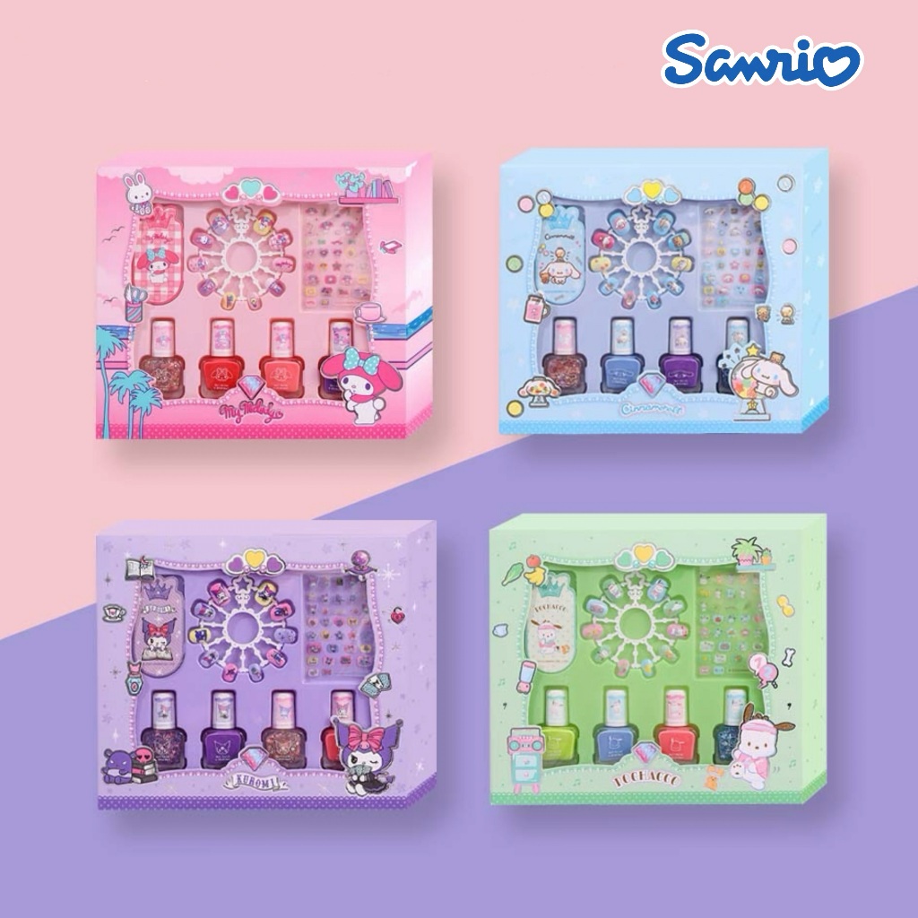 น้ำยาทาเล็บเด็กลอกออกได้ สีทาเล็บสำหรับเด็ก ชุดทำเล็บเด็ก สติ๊กเกอร์ติดเล็บ มายเมโลดี้ คุโรมิ