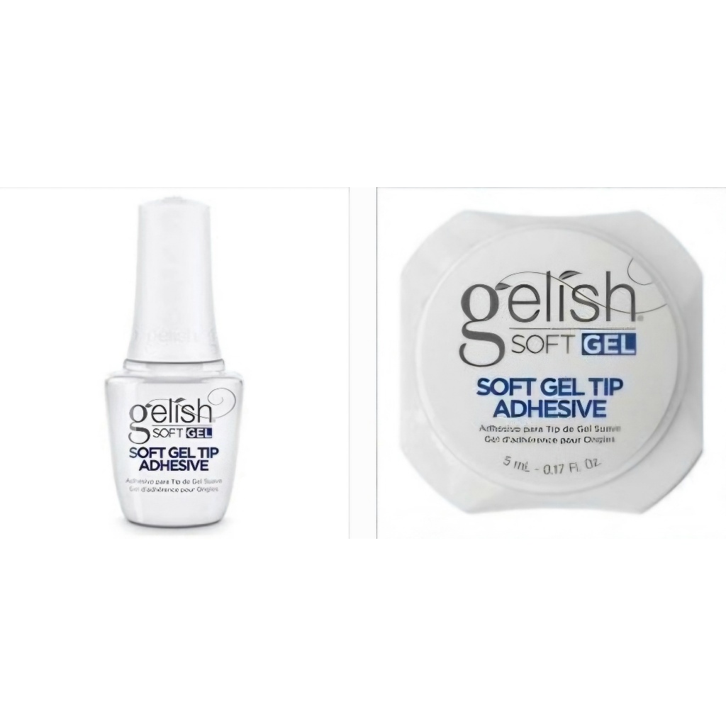 Gelish Soft Gel Tip Adhesive 2ตัวเลือก ขวด/กระปุก กาวเจล ต่อเล็บซอฟท์เจลทิป ของแท้จากUSA