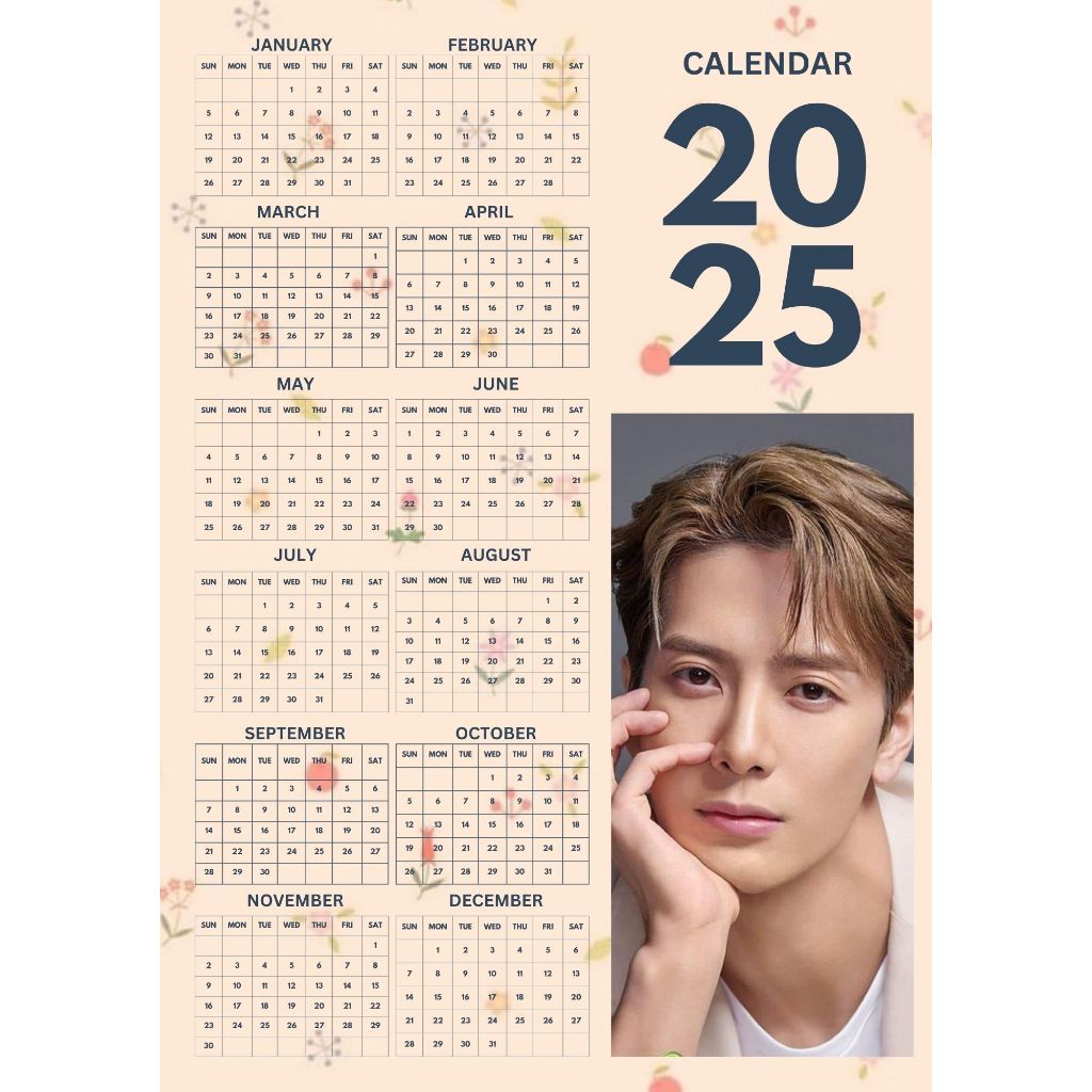ปฏิทิน got7 ปี 2025 ขนาด a4 jb jinyoung mark jackson youngjae yugyeom