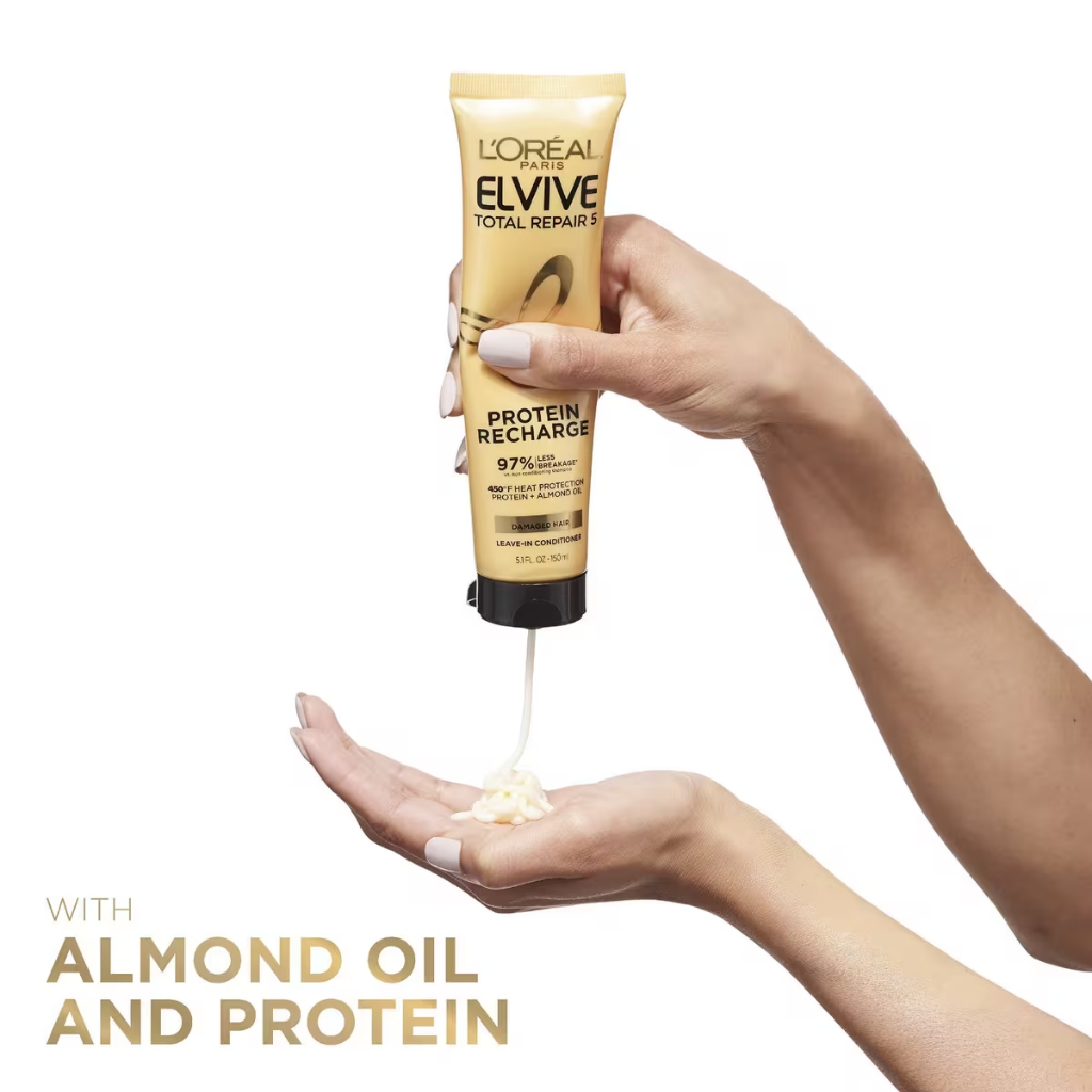L'Oréal, Elvive Total Repair 5 Leave-In Conditioner, Damaged Hair, 5.1 fl oz (150 ml) ครีมบำรุงผม