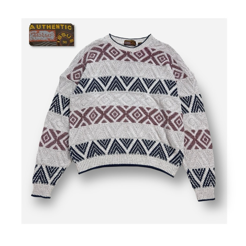 AUTHENTIC ISUE 💯 %cotton knit coogi style sweater