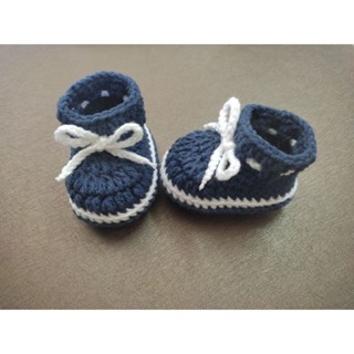 รองเท้าไหมพรมถักเด็ก1-3เดือน
