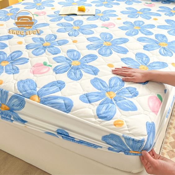 ผ้าปูทีนอน 5ฟุต/6ฟุต ผ้าปูที่นอนรุ่นหนา (เฉพาะผ้าปู Only Bedsheet) ผ้าปูที่นอนกันไรฝุ่น