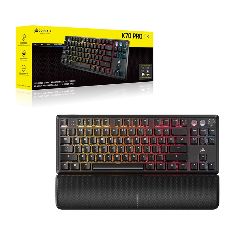 CORSAIR K70 PRO TKL BLACK คีย์บอร์ดเกมมิ่ง