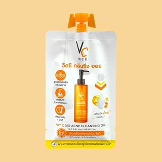 (กล่องx6) Vit C Bio Acne Cleansing Oil วี วิตซี ไบโอ แอคเน่ คลีนซิ่ง ออย 18 มล.