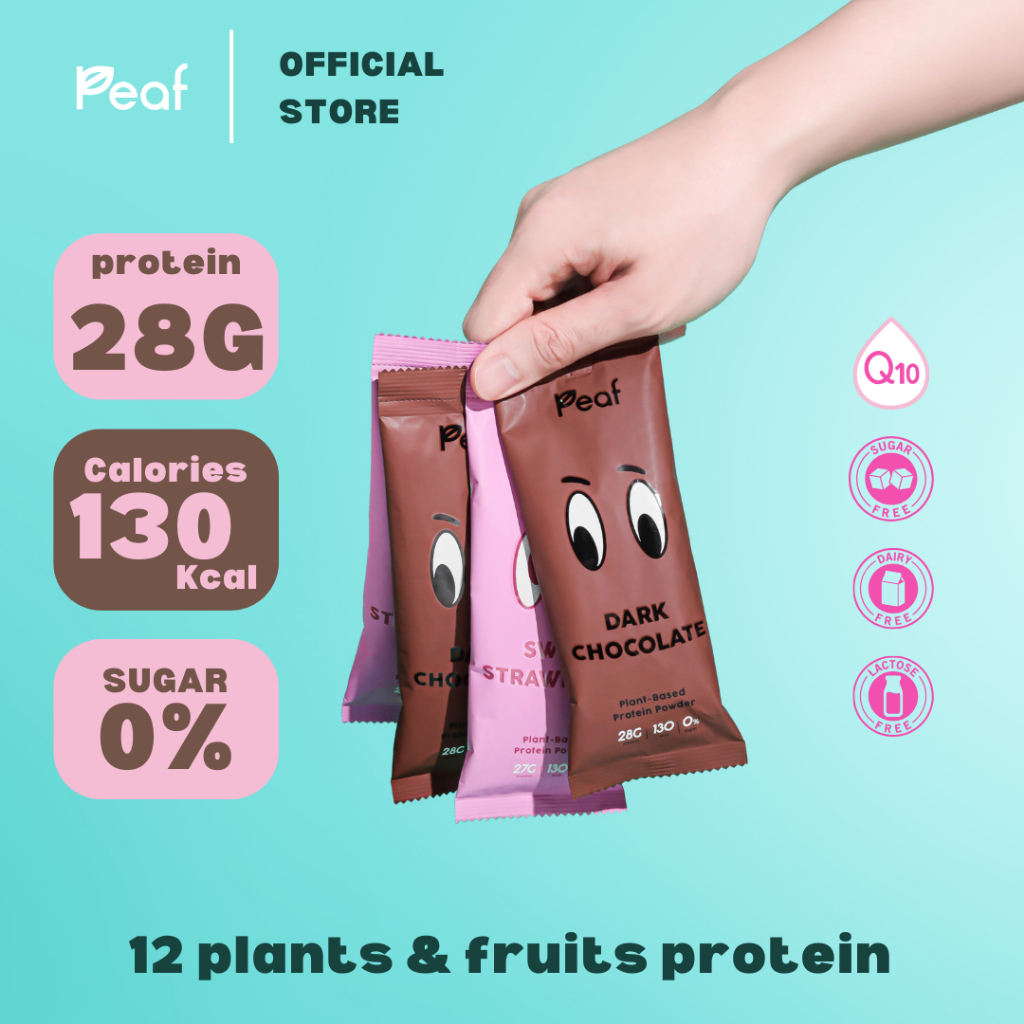 Peaf Plant based protein powder sachet : โปรตีนพืชจากแบรนด์พีฟ แบบซองพกพา