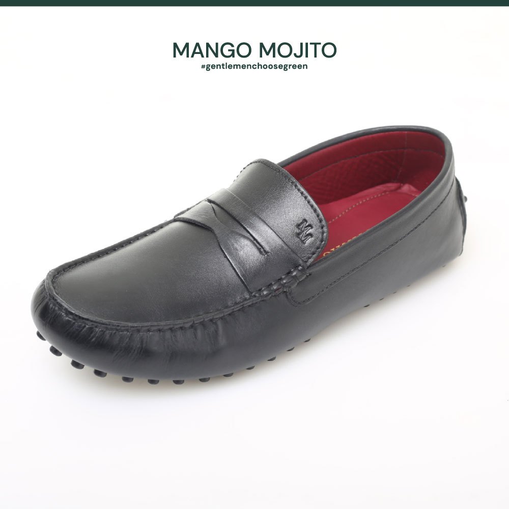 [พร้อมส่ง] MANGO MOJITO รองเท้าหนังรุ่น Mojito Loafer (Penny) สี Black