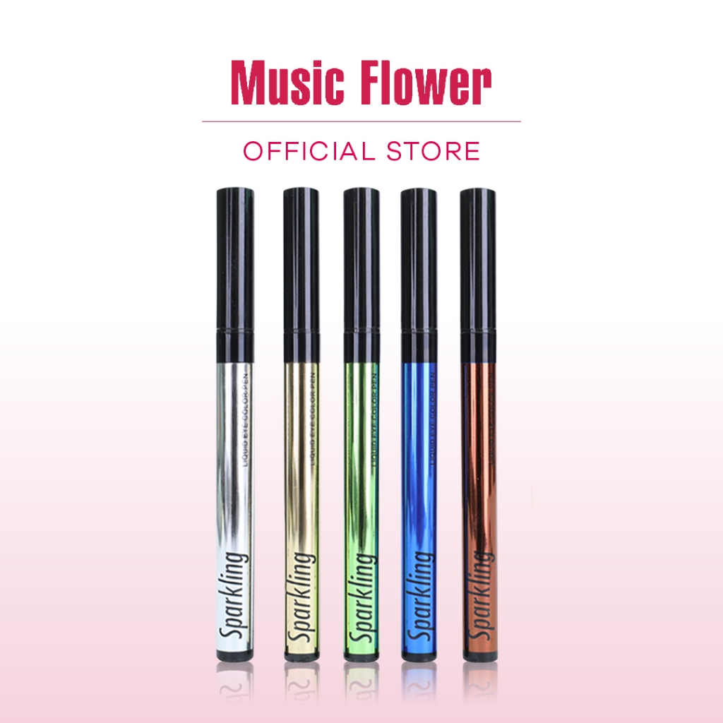 [Music Flower] Sparkling อายไลเนอร์ หลากสีเนื้อแมตต์ ไม่เลอะง่าย กันน้ำ แห้งเร็ว ติดทน24ชม.