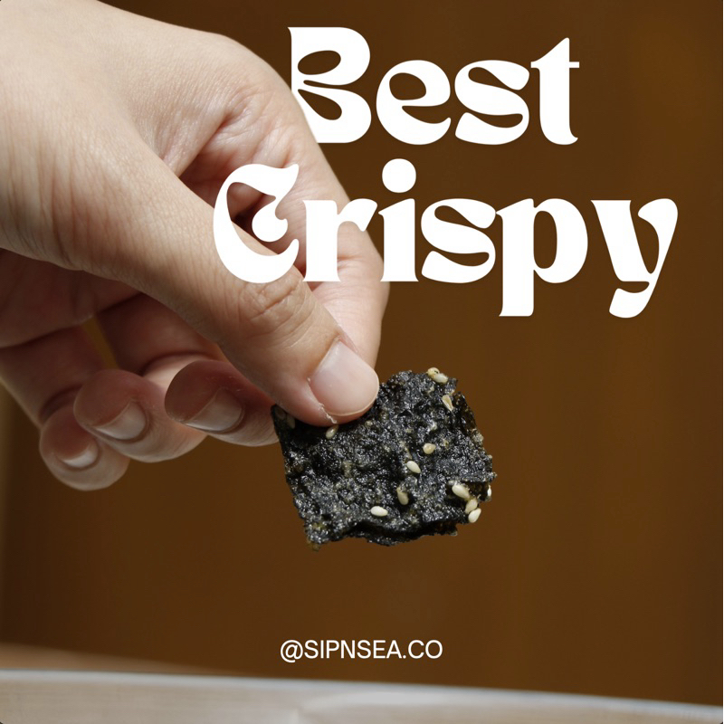 สาหร่ายทอดกรอบ คลุกผง แป้งน้อยมาก Crispy Seaweed (Sip n Sea)