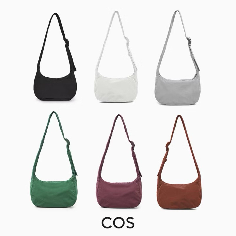 Code VDO & Fashion ลด 30 % ลด 600 บาท ของแท้ พร้อมส่ง กระเป๋า COS - Nylon Crossbody Saddle Bag