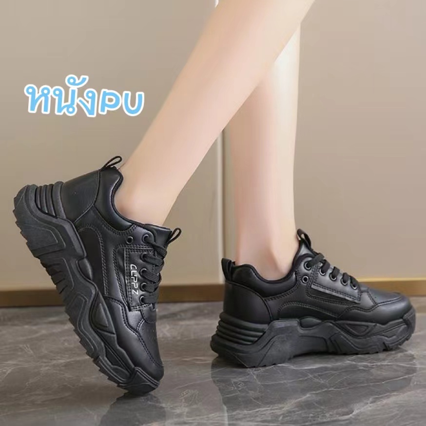 leeblackshoe ส่งเร็ว🚚รองเท้าผ้าใบผู้หญิงแฟชั่น ยืดหยุ่นได้ดี รองเท้าเป็นทรงดี เสริมส้น พร้อมส่งจ๊าท A662