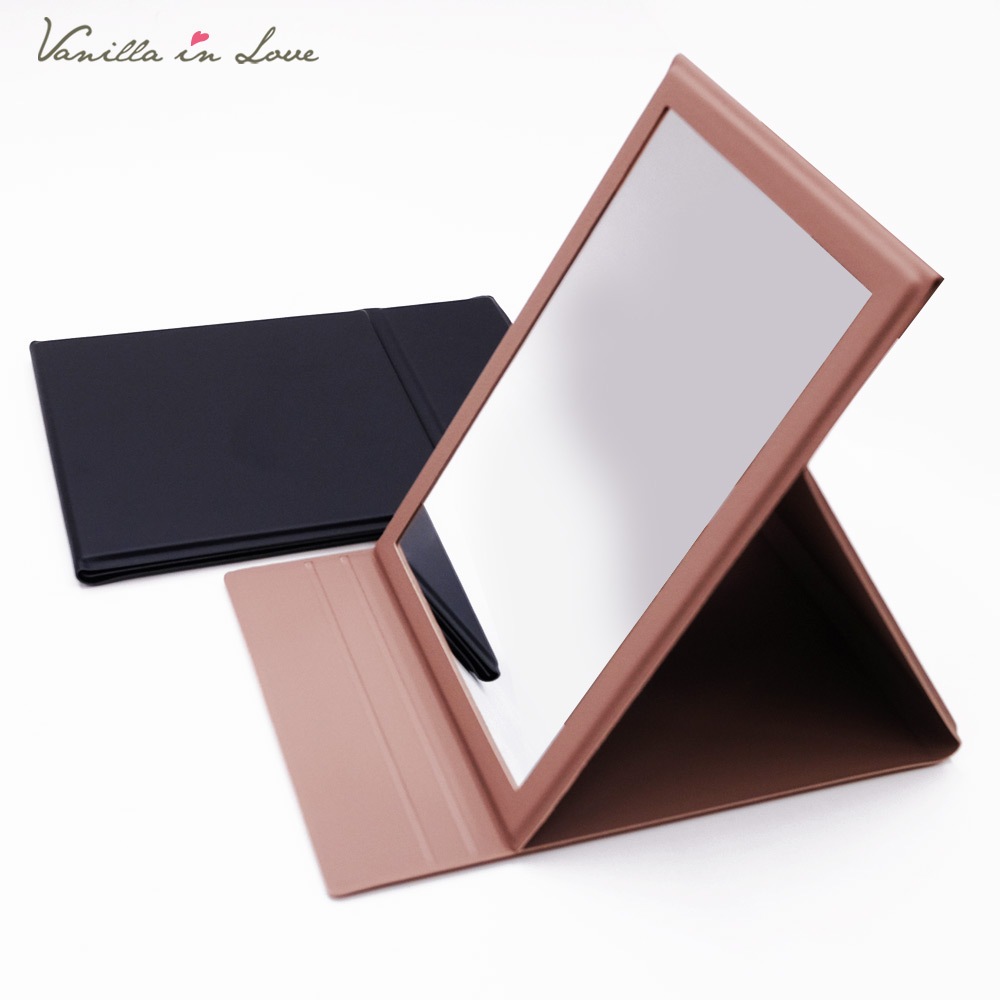 AL25 กระจกพับสี่เหลี่ยมแบบบางเฉียบ Folded Mirror ขนาดใหญ่เต็มหน้า พกพาสะดวก