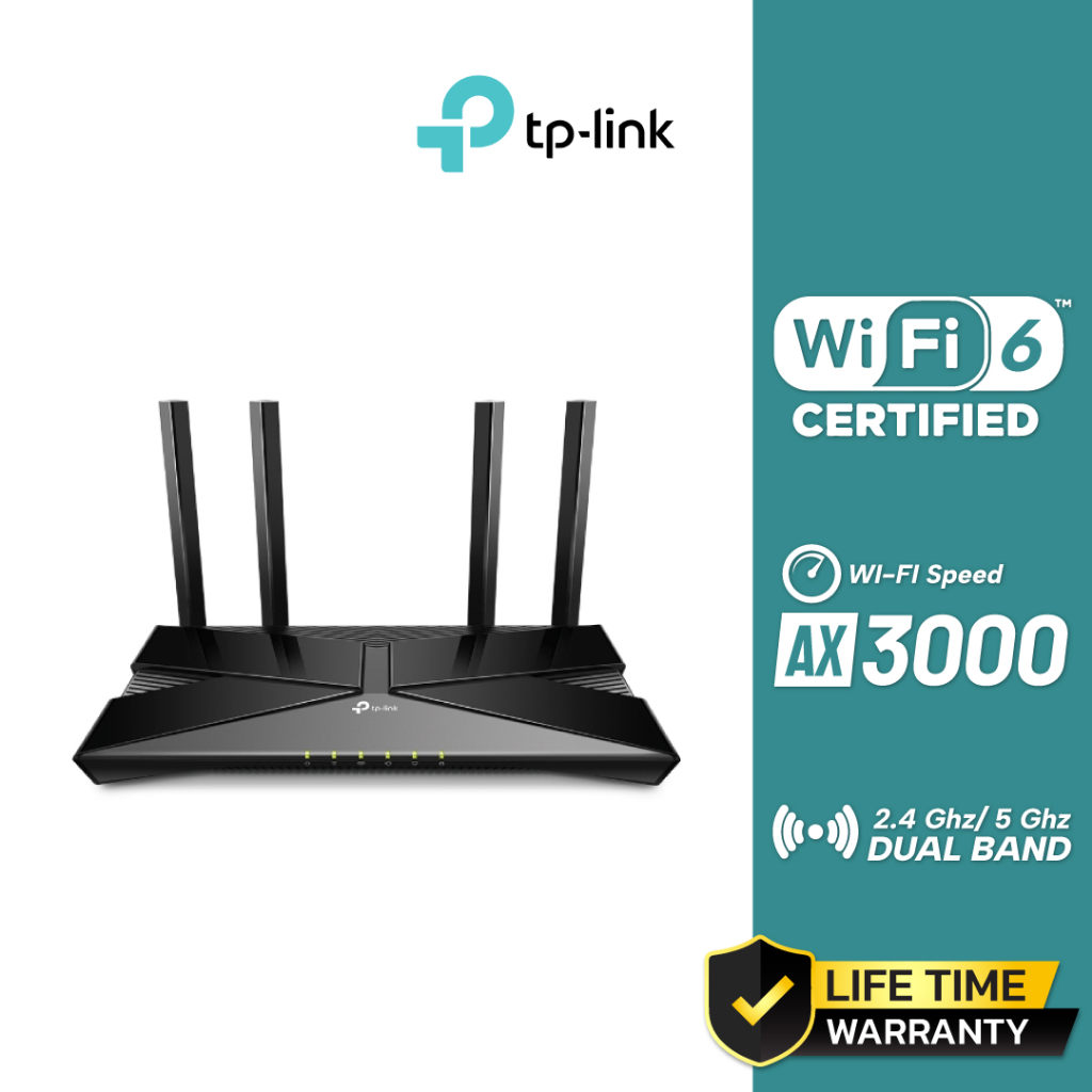 TP-Link AX3000 Dual Band Gigabit Wi-Fi 6 Router รุ่น Archer AX53
