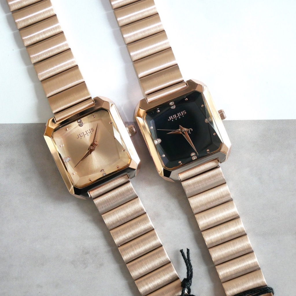 Julius นาฬิกาข้อมือผู้หญิง JA-1507 สายสแตนเลส หน้าปัดสี่เหลี่ยม แบรนด์เกาหลี แฟชั่นฮิตของแท้