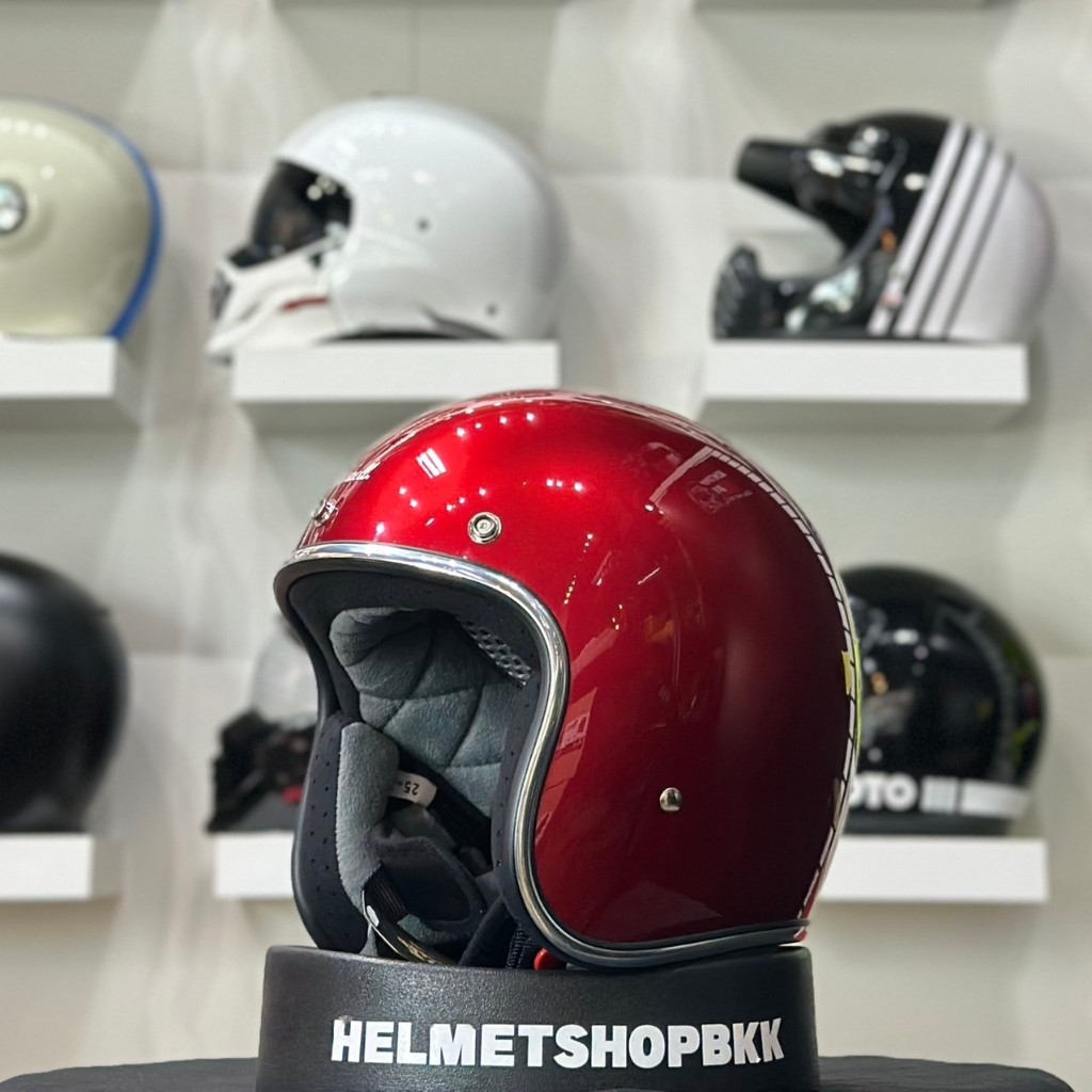 หมวกกันน็อค BILTWELL BONANZA METALLIC CHERRY RED