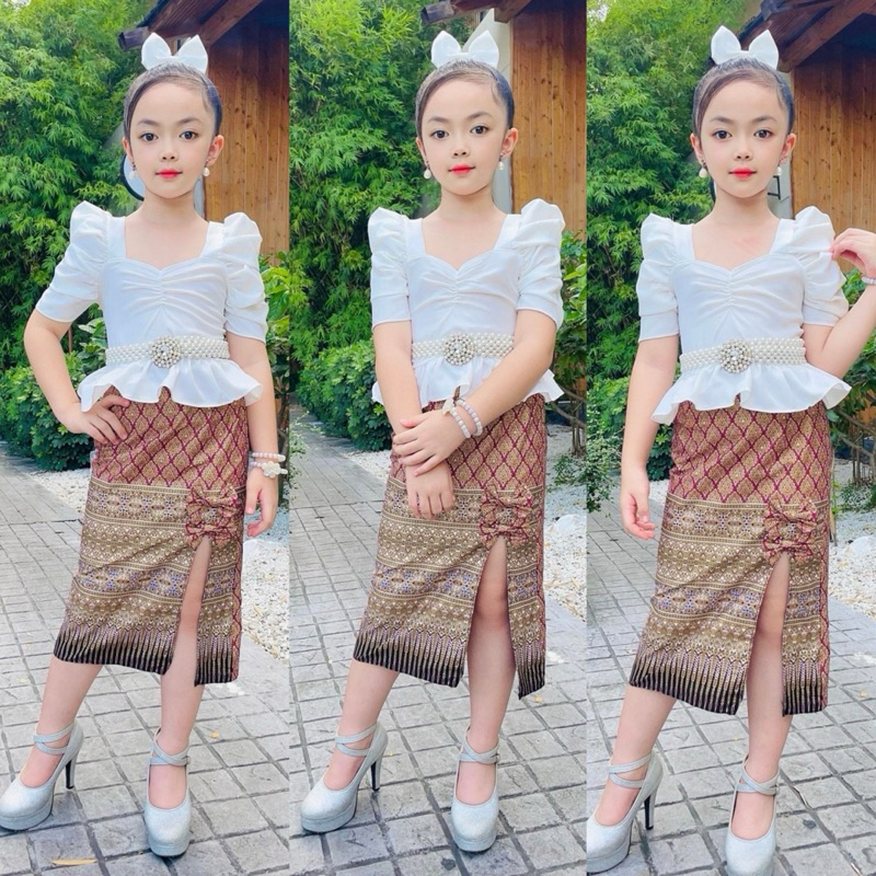 รหัสkeaw ชุดไทยเด็กผู้หญิง**ราคาไม่รวมเครื่องประดับ