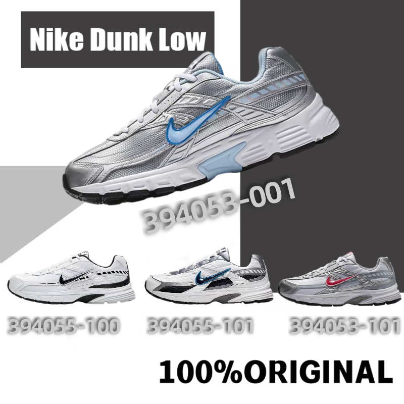 Nike Initiator รองเท้าวิ่งลำลองโลว์ท็อปลำลองย้อนยุคที่สวมใส่สบายและทันสมัยสำหรับผู้ชายและผู้หญิงสีเทาเงิน
