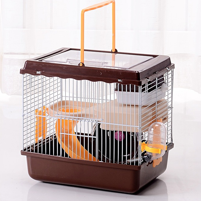 กรงหนู 2 ชั้น กรงกระต่าย กรงเม่น กรงกระรอก กรงแฮมเตอร์ กรงเต่า เคลือบกันสนิม ขนาด 27x21x27 cm 5สี