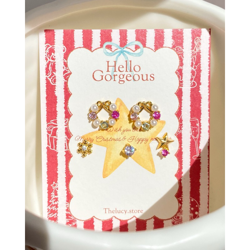 Thelucy The first snow party earrings set