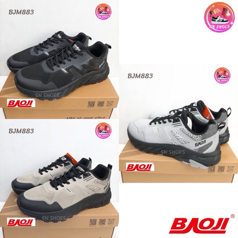 รองเท้าBAOJI เเท้100% BJM 883 รองเท้าใบผ้าผู้ชาย ไซร้ 41-45