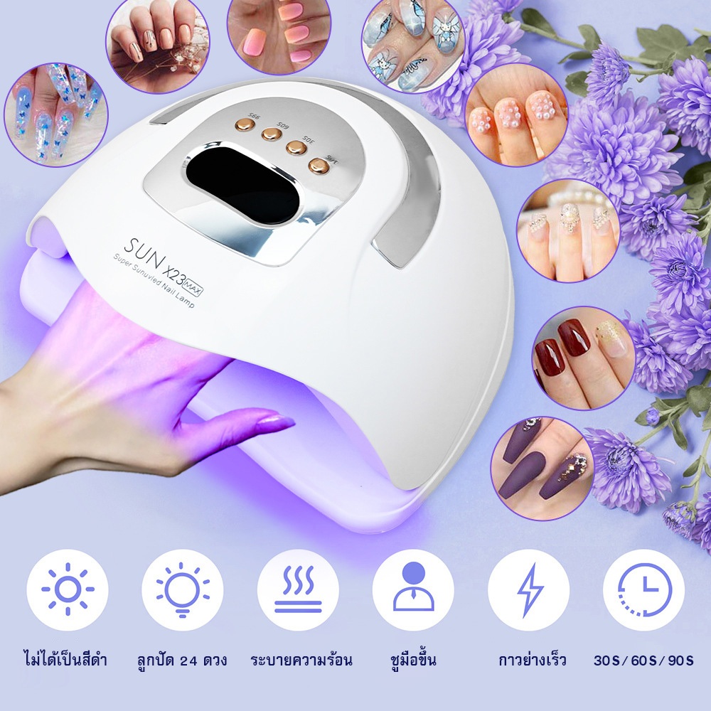 ที่อบเล็บ ไฟทําเล็บ 380w ที่ทําเล็บ แห้งเร็ว3วิ (อบสีเจลทุกชนิด)แสงสีแดงไม่ทำให้มือดำ แห้งไว10วินาที ไฟ uv จัดส่งทันที