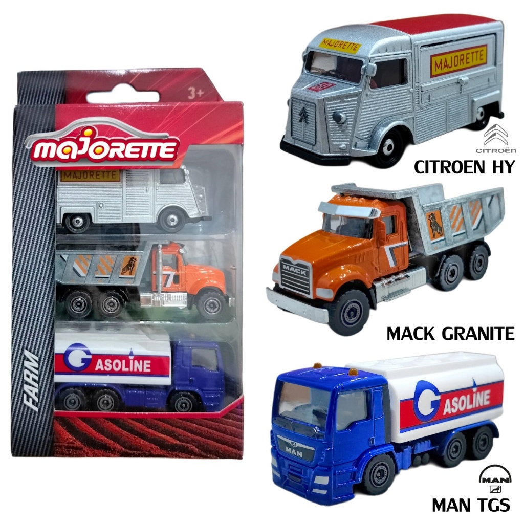 โมเดลรถเหล็ก majorette ชุดเซต3คัน ลิขสิทธิ์แท้ สเกล1/64 รถของเล่น มาเจอเร็ต พร้อมจัดส่ง P3-24 MJSALES #