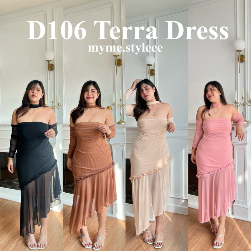 D106 Terra Dress เดรสออกงานสาวอวบ - myme.styleee