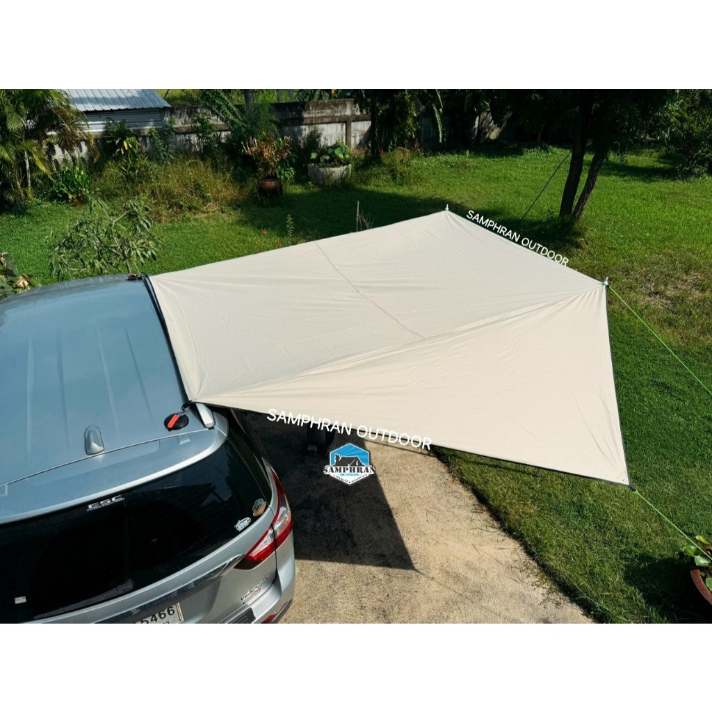 ⭐ ชุด Set ผ้าใบกางข้างรถ ขนาด 2×3 เมตร กันน้ำ 8,000mm. กางง่าย พับเก็บได้ ไม่เกะกะตัวรถ สำหรับสายแค้มป์ปิ้ง(พร้อมส่ง)