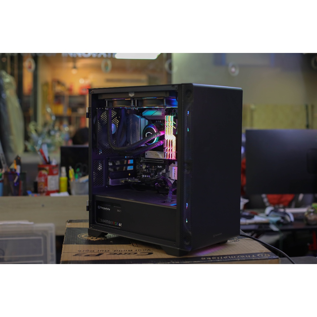 คอมมือสองสวยๆ I5-10500 พร้อมชุดน้ำปิด ไม่มีการ์ดจอ
