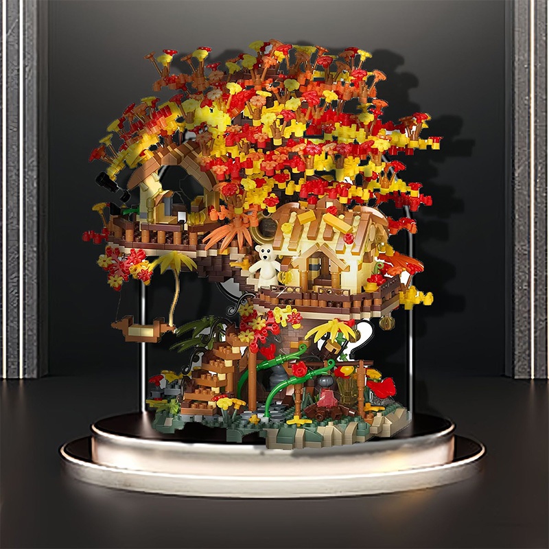 2000+PCS DIY ตัวต่อ บ้านต้นซากุระ แบบอย่างสถาปัตยกรรม บ้านต้นไม้ ขนาดใหญ่ ของเล่นตัวต่อ ของขวัญ - รูปที่ 4