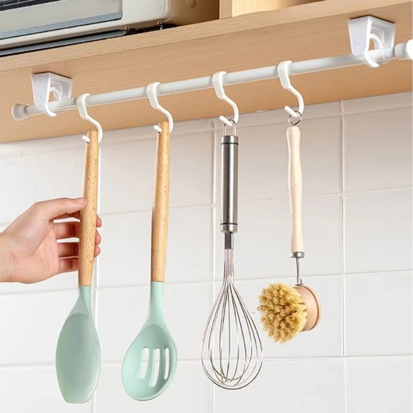 🆔888 ราวแขวน หมุนได้ 360 องศา ตะขอติดผนังแบบไม่ต้องเจาะ ราวอเนกประสงค์