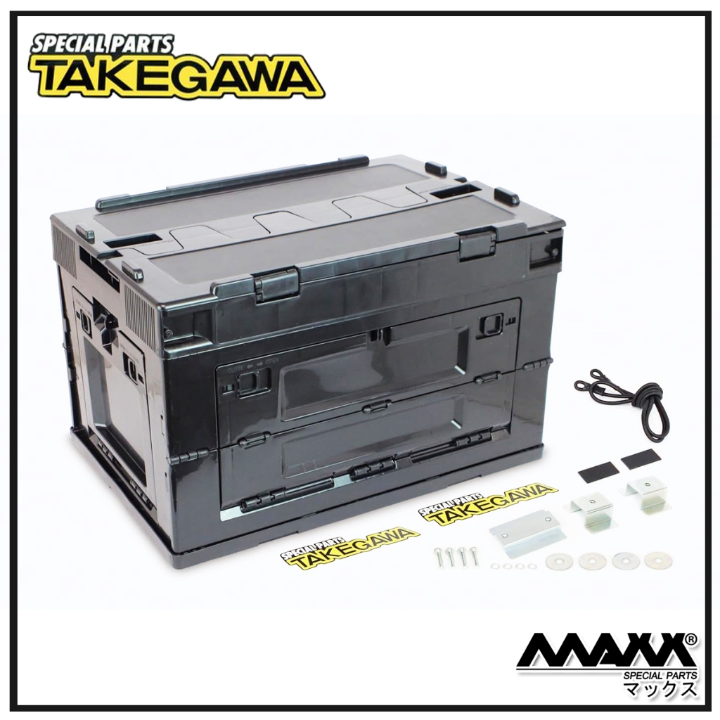TAKEGAWA ( CT125 Carrier Container Set (50 L) Black ) กล่องหลังพับ สีดำ 08-01-0190 (JA55/JA65)