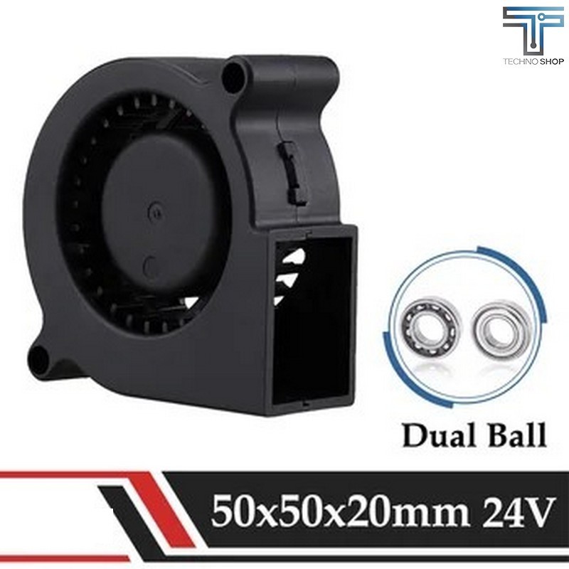 GDSTIME 5020 24V 50x50x20mm Brushless DC Blower Dual Ball Bearing Cooling Fan 3D Printer Cooler Fan