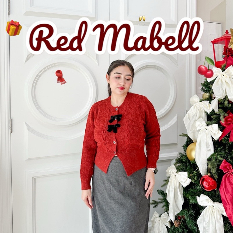 (TGEVQVL ลด 60.-) Lady M | Red Mabell เสื้อไหมพรมสาวอวบ ใส่ทำงาน ขึ้นเครื่องเที่ยวต่างประเทศ