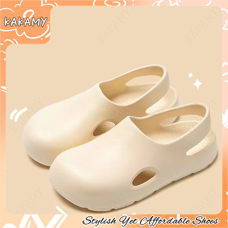 KAKAMY รองเท้าแตะหัวโต พื้นนุ่มสบายรองรับเท้าได้ดีเยี่ยม รองเท้าแตะแฟชั่นกันลื่นสำหรับผู้หญิง - รูปที่ 4