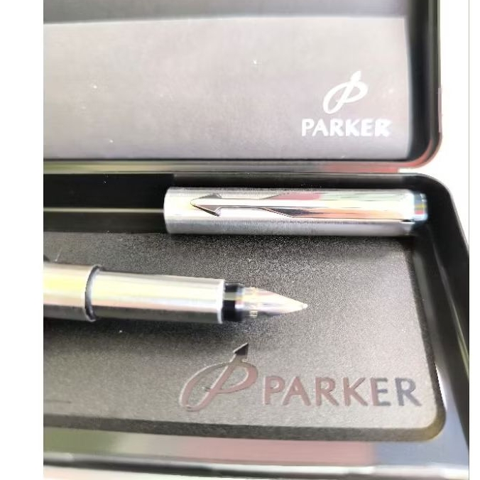 ปากกาPARKER Stainless SteelFountain Pen ปากกา หมึกซึมจอตเตอร์ สแตนเลสของแท้