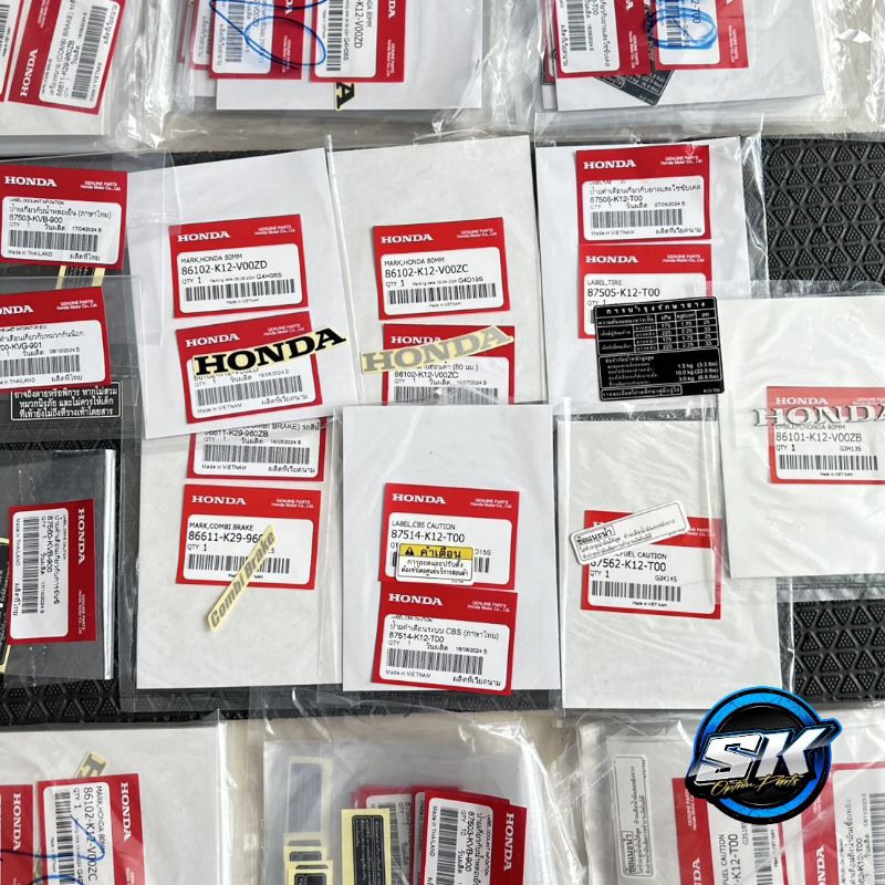 สติกเกอร์ ป้ายคำเตือนLead 125 4วาร์ว(หรีด)ทั้งคัน แท้เบิกศูนย์100% สินค้าทุกชิ้นของแท้เท่านั้น