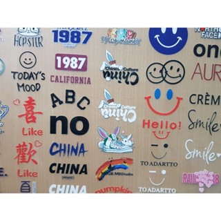 77*สติกเกอร์การ์ตูน สติกเกอร์โลโก้ ตัวรีดติดเสื้อ ติดหมวก ติ…