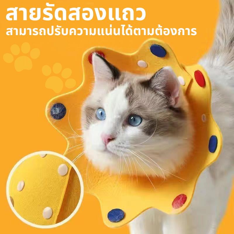 ปลอกคอกันเลีย ปลอกคอสัตว์เลี้ยง คอลล่ากันเลีย คอลล่าแมว คอลล่าสุนัข ป้องกันการเลียแผล นุ่มนิ่มใส่สบาย