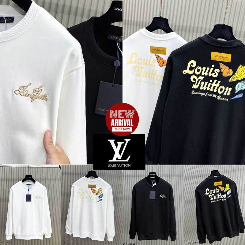 LOUIS VUITTON LONG SLEEVE SHIRT เสื้อยืดแขนยาวคอกลม LV Hiend 1:1 cotton x spandex ผ้านุ่มพร้อมส่งจากไทย