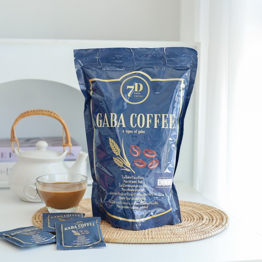 7D Gaba Coffee เซเว่นดี กาบ้า คอฟฟี่ กาแฟสำเร็จรูป 3in1 By อารมณ์ดีฟาร์ม แพ็ค 30 ซอง