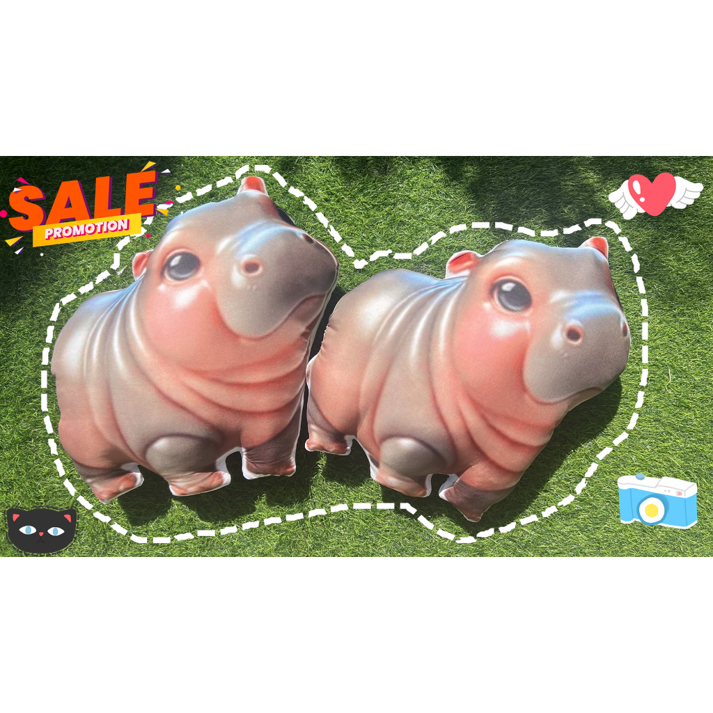 หมอนหมูเด้งพิมพ์ 2ด้าน น่ารัก พรีเมี่ยม โทนสีเทียบได้เลย ว่าน่ารักมาก ใยสังเคราะห์นุ่มๆ