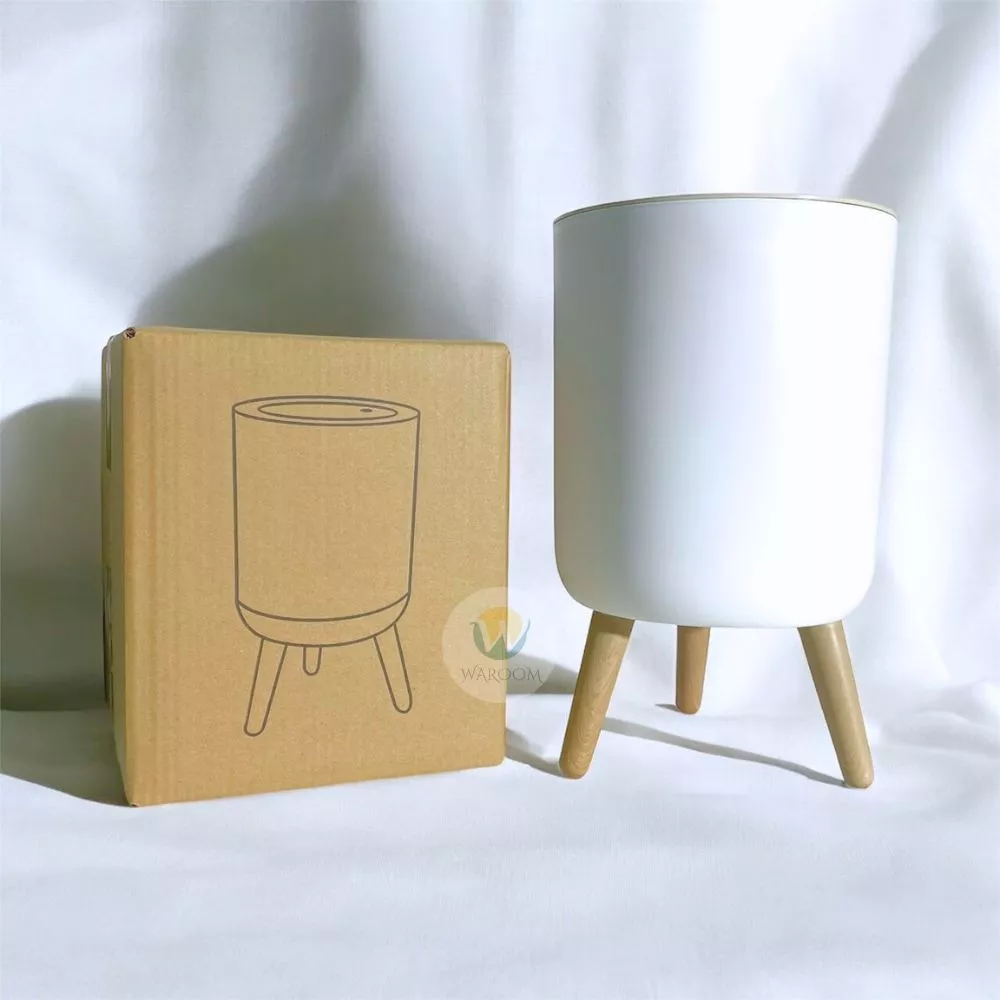 ถังขยะลายไม้ MUJI ถังขยะสไตล์มินิมอล ถังขยะดีไซน์ขาไม้ สไตล์ Minimal ของตกแต่งบ้าน มีบริการส่งด่วน thumbnail 9