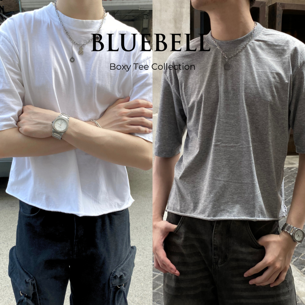 Bluebell American Boxy Tee | เสื้อครอปกลางผ้าเบาชายรุ่ย พร้อมส่งทุกสี ทุกไซส์!