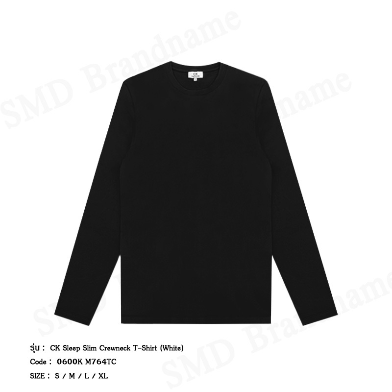 CK Calvin Klein เสื้อยืดคอกลม รุ่น CK Sleep Slim Crewneck T-Shirt (Black) Code: 0600K M764TC