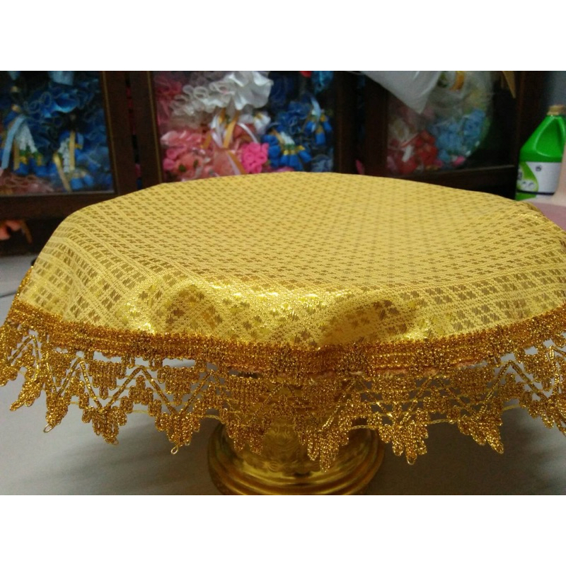 ผ้ารองพาน ผ้ารองพานขันโตก ผ้ารองพานกากเพชร
