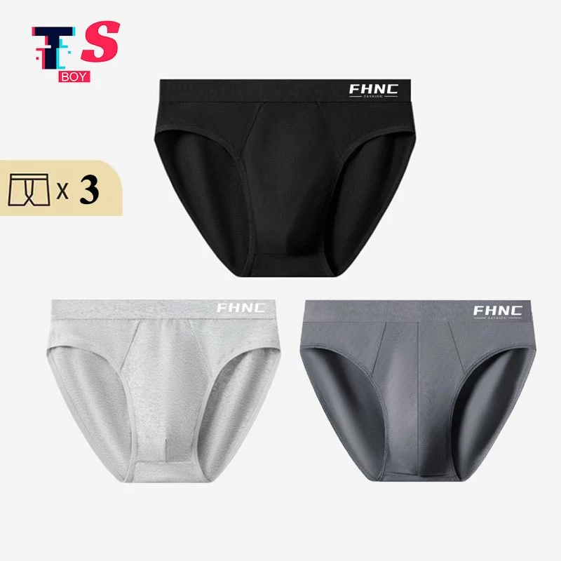 กางเกงในชาย FHNC ดีไซน์เรียบง่าย กางเกงในชาย ใส่สบาย นุ่ม ระบายอากาศได้ดี เหมาะสำหรับวัยรุ่น ชุดชั้นในชาย